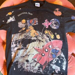 vintage liquid blue grateful dead t shirt Dancing On The Moon Size Large, OBO